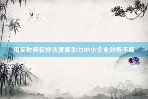 用友财务软件法度版助力中小企业财务不断